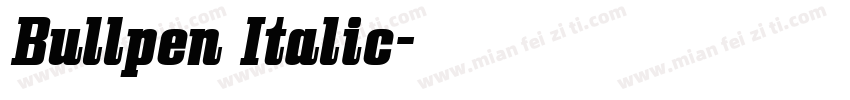 Bullpen Italic字体转换